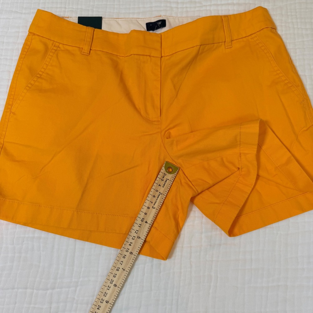 J.Crew 5" Chino Shorts Women's Size 12 Bright Yellow Cotton Preppy Summer NWT - Picture 9 of 9